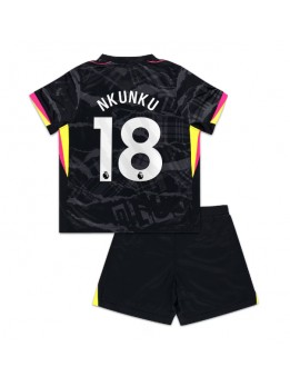 Chelsea Christopher Nkunku #18 Ausweichtrikot für Kinder 2024-25 Kurzarm (+ Kurze Hosen)